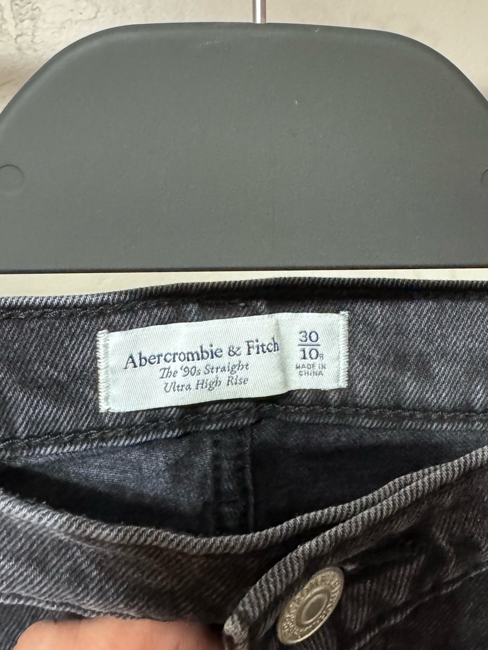 Abercrombie & Fitch Charcoal Distressed Denim Cutoffs - Picture 9 of 13
